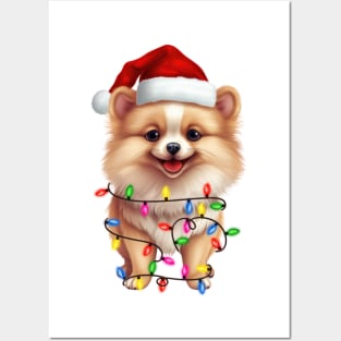 Christmas Pomeranian Posters and Art